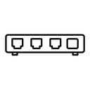 Network switch black outline icon