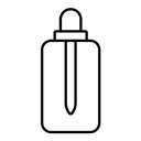 Oil dropper bottle black outline icon