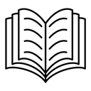 Open book black outline icon