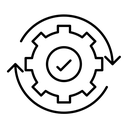 Optimization black outline icon