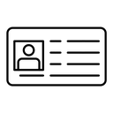 Personal documents black outline icon