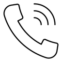 Phone black outline icon