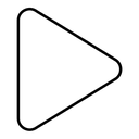 Play black outline icon