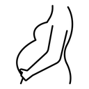 Pregnancy black outline icon