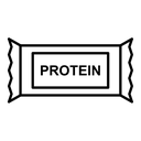 Protein bar black outline icon