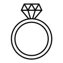 Ring black outline icon