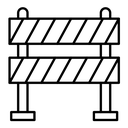 Roadblock black outline icon