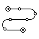 Roadmap 2 black outline icon