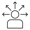 Self awareness black outline icon