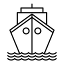 Ship black outline icon