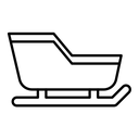 Sled black outline icon
