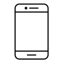 Smartphone black outline icon