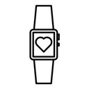 Smartwatch black outline icon