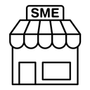 SME black outline icon