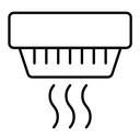 Smoke detector black outline icon