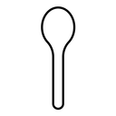 Spoon black outline icon