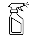 Spray bottle black outline icon