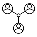 Stakeholders black outline icon