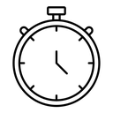 Stop watch black outline icon