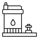 Sump pump black outline icon