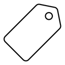 Tags black outline icon