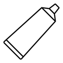 Toothpaste tube black outline icon