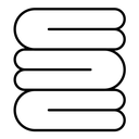Towels black outline icon