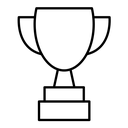 Trophy black outline icon