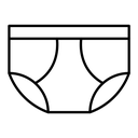 Underpants black outline icon