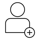 User add black outline icon