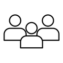 Users black outline icon