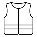 Vest jacket black outline icon