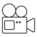 Video camera black outline icon