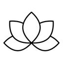 Water lily black outline icon