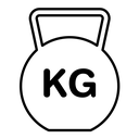 Weight black outline icon