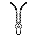 Zip black outline icon