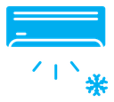 Air conditioner color filled icon