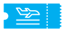Air tickets color filled icon