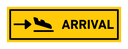 Airport arrival sign color filled icon