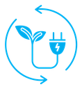 Alternative energy color filled icon