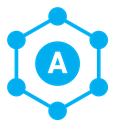 Antioxidant Molecule Hexagon icon