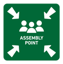 Assembly point color filled icon