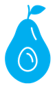 Avocado color filled icon