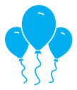 Balloons color filled icon