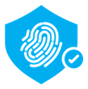 Biometric security color filled icon