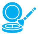 Blusher color filled icon