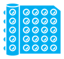 Bubble wrap color filled icon