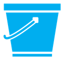 Bucket color filled icon
