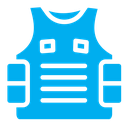 Bulletproof vest color filled icon