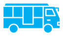 Bus coach color filled icon
